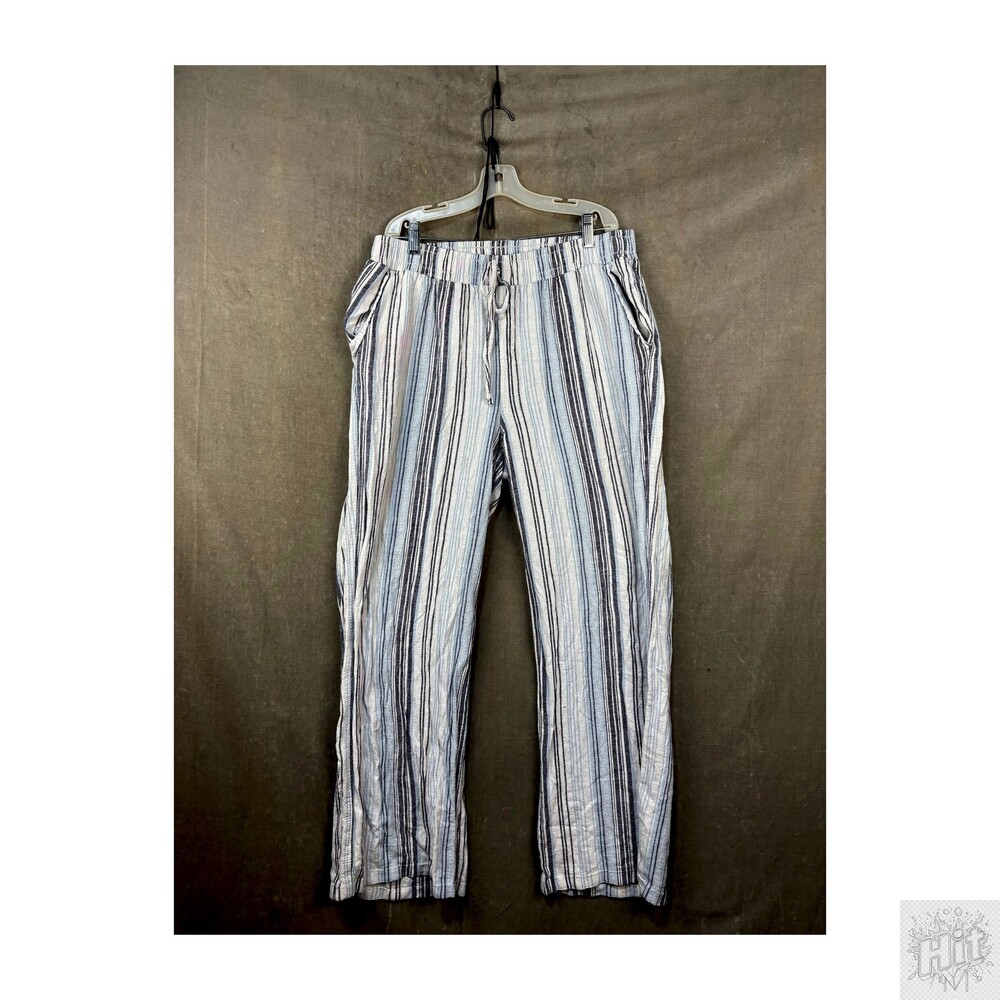 Briggs Striped Linen Drawstring Pants, Casual Summer Wear